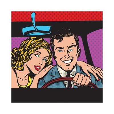 East Urban Home Pop Art Comics Retro Style Halftone by Depositphotos - Wrapped Canvas Graphic Art Print Canvas & Fabric in Brown_Green _ Wayfair.jpg